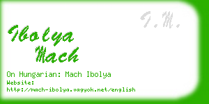 ibolya mach business card